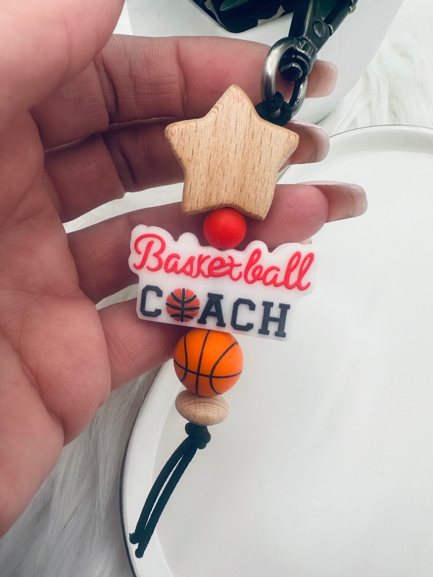 Basketball Coach Appreciation Keychain/Zipper Pull
