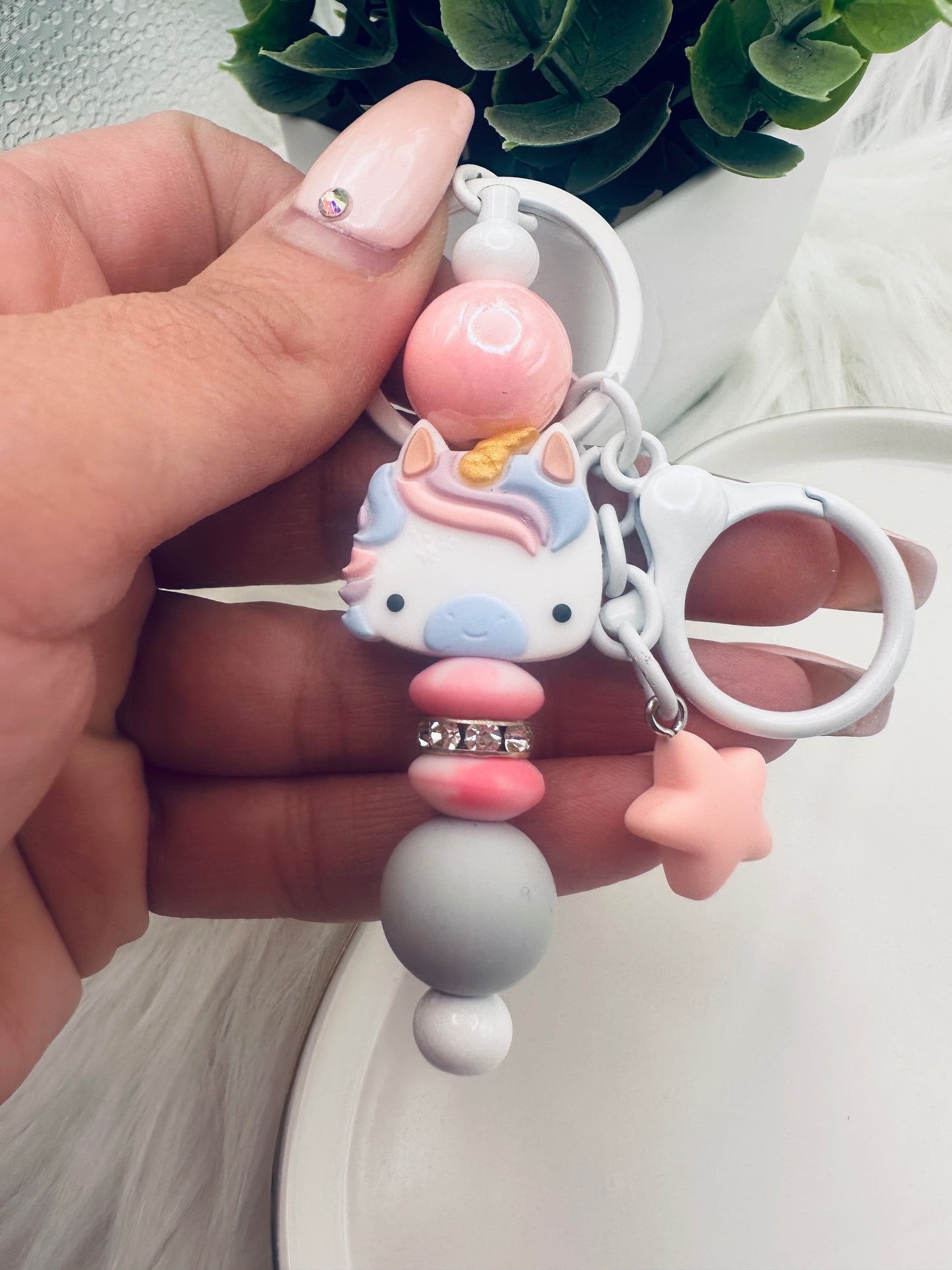 Pastel Unicorn Keychain